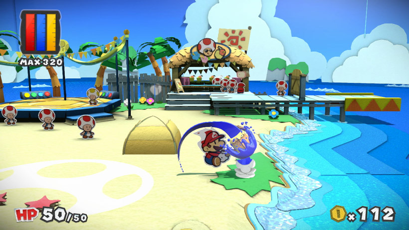 確定 wiiuソフト ペーパーマリオ カラー スプラッシュ が2016年10月13日 木 発売 色抜けの島にペンキを塗りながら 島全体を救うストーリー ゲーム おもちゃ おもしろ情報体験談